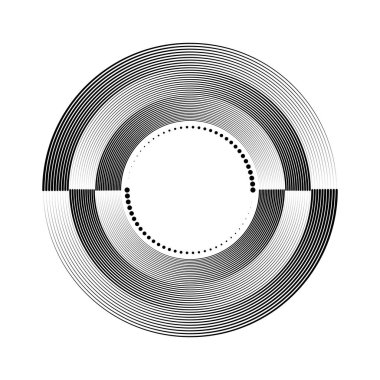 Daire biçiminde siyah vektör hız çizgileri