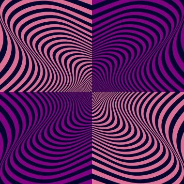 Pembe ve menekşe soyut dalgalı eğimli çizgiler