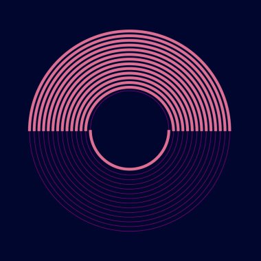 Pembe ve menekşe çizgileri daire şeklinde