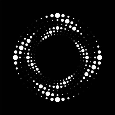 Beyaz yarım ton noktalar ve çizgiler yuvarlak.