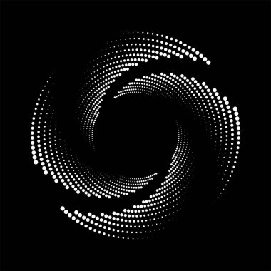 Soyut vektör deseni. Çember şeklinde beyaz noktalar