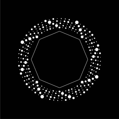 Beyaz yarım tonlu noktalar yuvarlak.