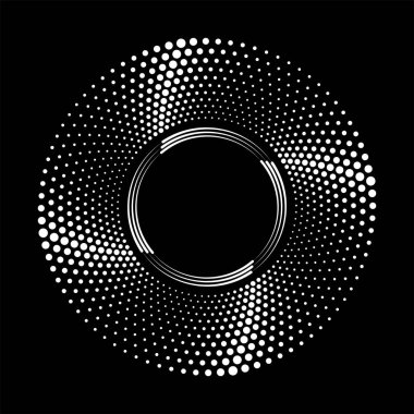 Beyaz yarım ton noktalar ve çizgiler yuvarlak.