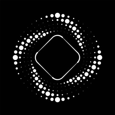 Beyaz yarım ton noktalar ve çizgiler yuvarlak.