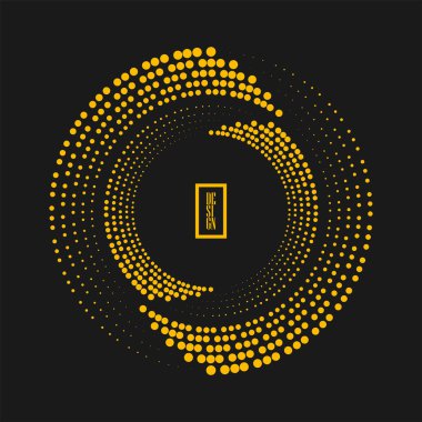Sarı yarım tonlu noktalar spiral şeklinde