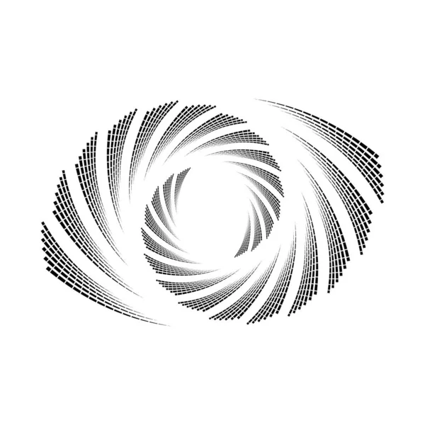 Czarne Kwadraty Formie Spirali Ilustracja Wektora — Wektor stockowy