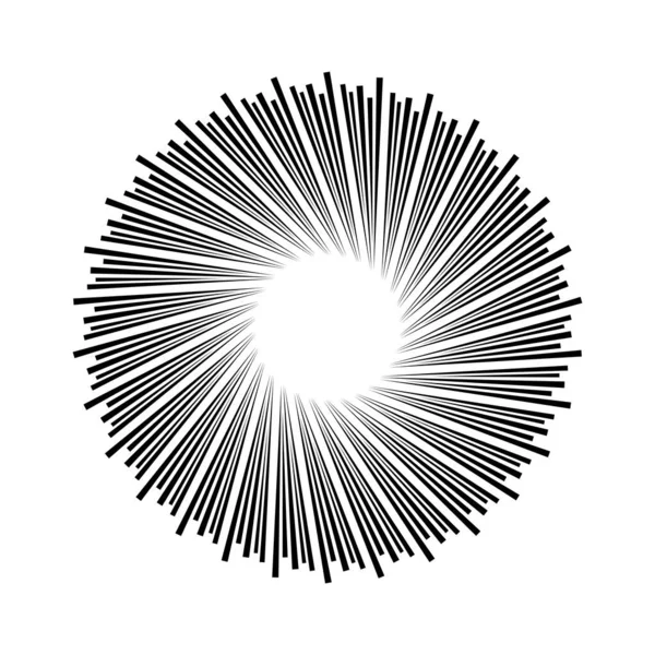 円形の黒いベクトル速度線 — ストックベクタ