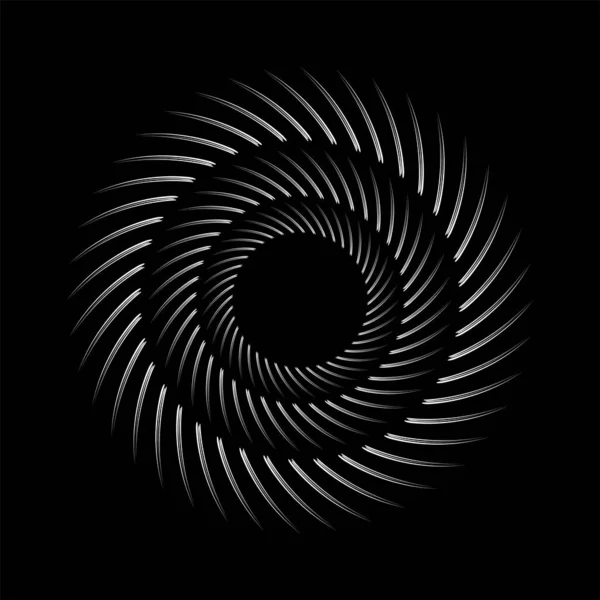 Черные Векторные Линии Скорости Спиральной Форме — стоковый вектор