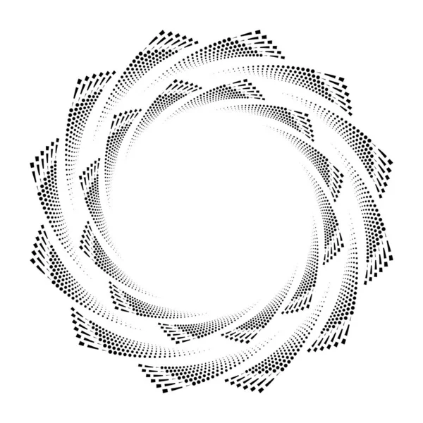 Schwarze Vektorquadrate Und Punkte Kreisform — Stockvektor