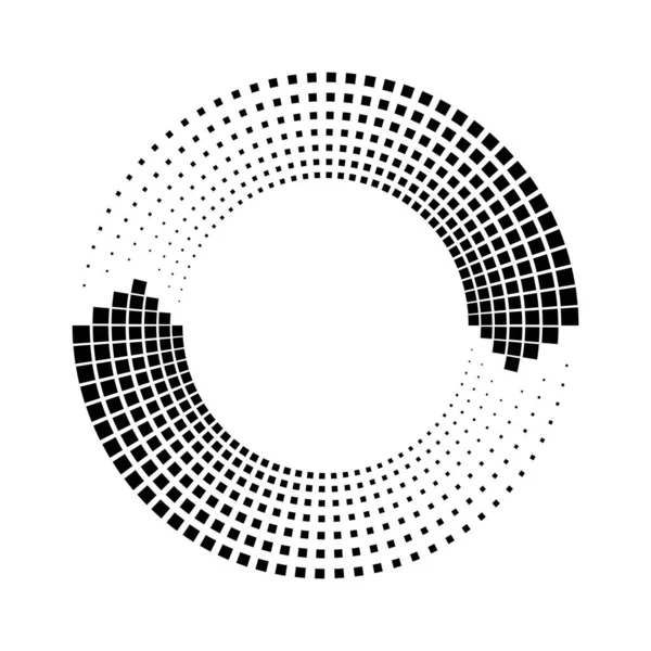 圆形黑色矢量正方形 — 图库矢量图片