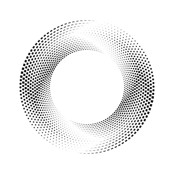 Carrés Points Vectoriels Noirs Forme Cercle — Image vectorielle