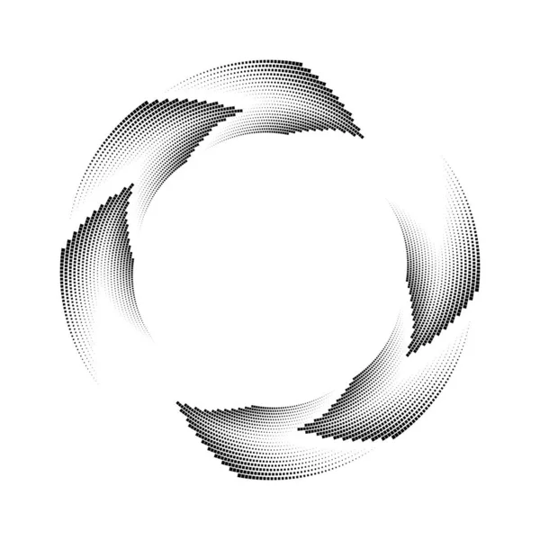 Black Vector Tiny Squares Circle Form — Stock Vector