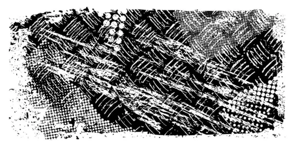 グリッチグラニー歪んだ形 モノクロームの質感 白黒のトーンを含む画像は — ストックベクタ
