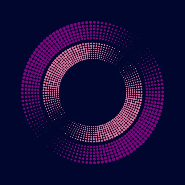 Pembe ve mor yarım tonlu noktalar daire şeklinde.