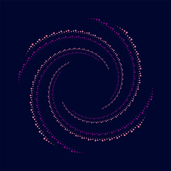 Rosa Und Violette Kurvige Halbtonpunktierte Linien Spiralförmiger Form — Stockvektor