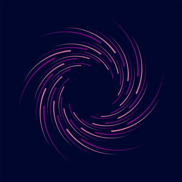 Linhas Seta Curvilínea Rosa Violeta Pontos Forma Espiral — Vetor de Stock