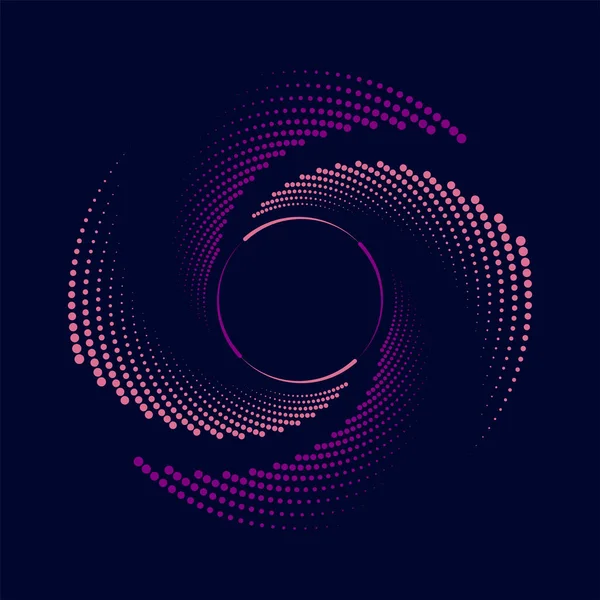 Pois Rayures Roses Violettes Forme Cercle — Image vectorielle