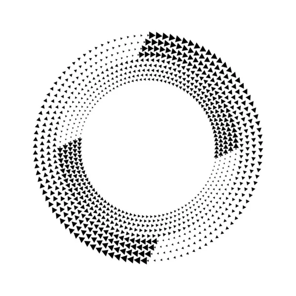 Minuscules Triangles Noirs Sous Forme Ronde — Image vectorielle