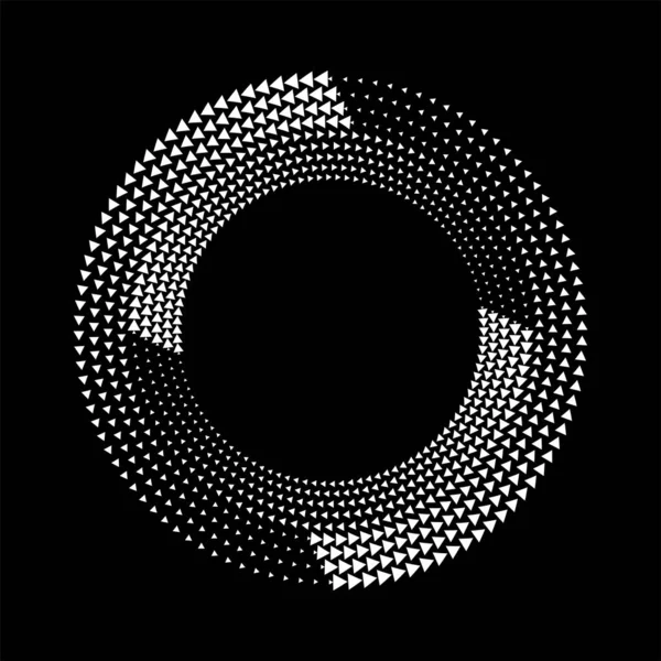 Yuvarlak küçük beyaz üçgenler.