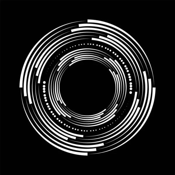 Белые Полутоновые Точки Полосы Спиральной Форме — стоковый вектор