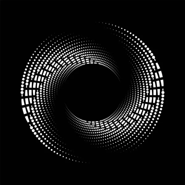 Carrés Blancs Points Forme Cercle — Image vectorielle