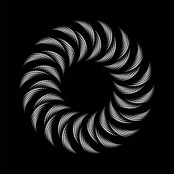 Lignes Pointillées Vectorielles Blanches Forme Cercle — Image vectorielle
