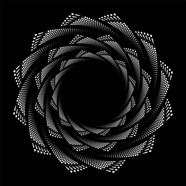 円の形をした白いベクトルの正方形とドット — ストックベクタ
