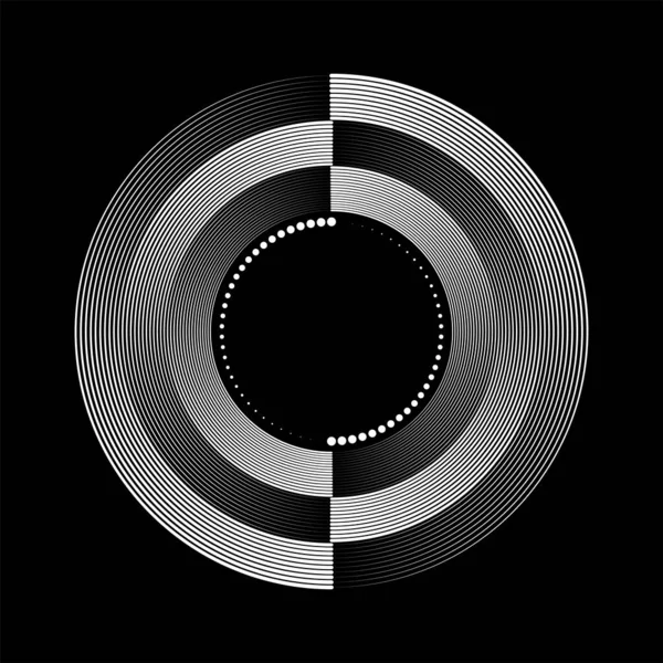 圆形白色矢量速度线 — 图库矢量图片
