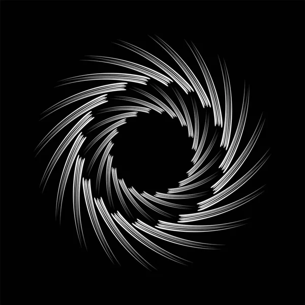 Witte Vector Snelheidslijnen Spiraalvorm — Stockvector