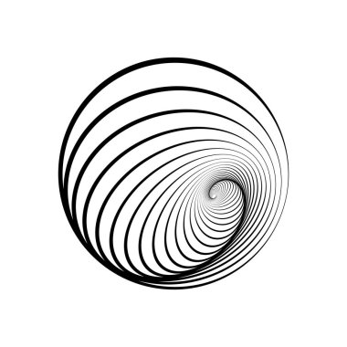 Sarmal biçimdeki soyut çember çizgileri