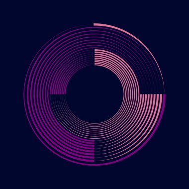 Soyut eşmerkezli eğri çizgileri