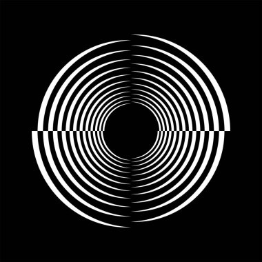 Çember biçiminde soyut geometrik şekil