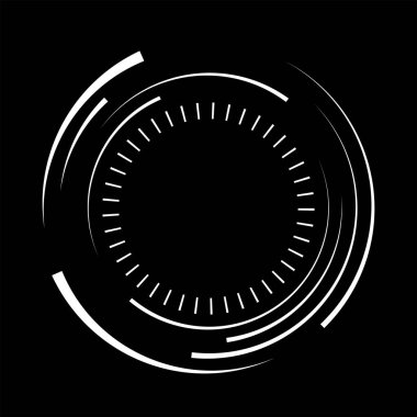  Çember biçiminde soyut beyaz çizgiler