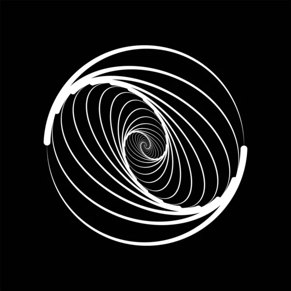 Abstraktní Kruhové Čáry Tvaru Spirály — Stockový vektor