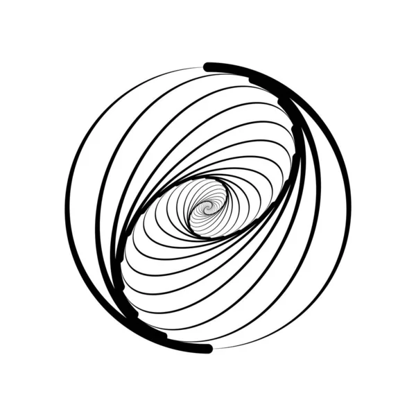 Абстрактні Кругові Лінії Спіральній Формі — стоковий вектор