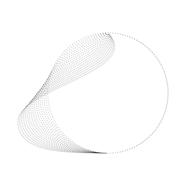 Abstrato Linhas Ovais Pano Fundo Com Círculos Geométricos — Vetor de Stock