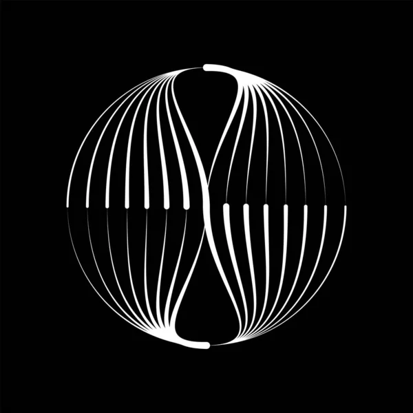 Lignes Blanches Abstraites Forme Cercle — Image vectorielle
