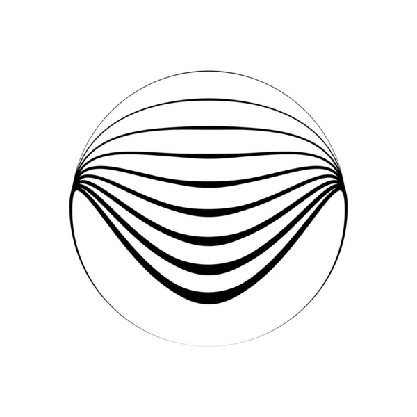 円形の抽象的な黒い線 — ストックベクタ
