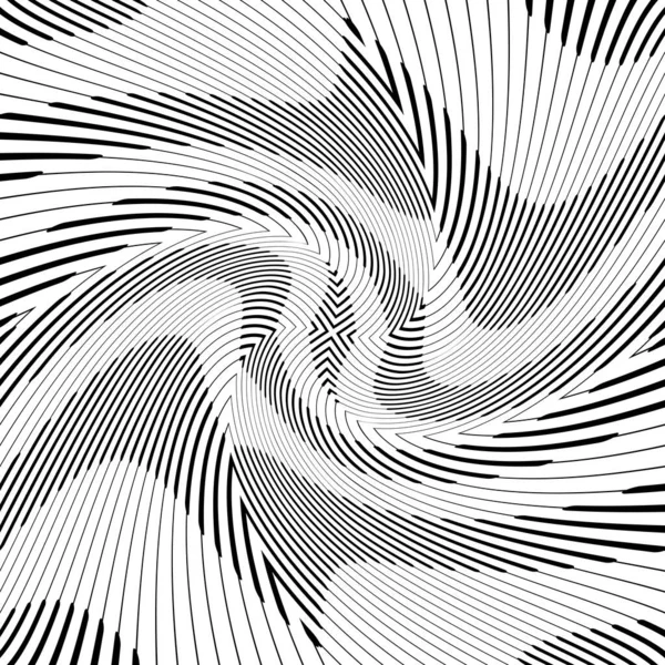 Abstraktní Černý Vzor Vlnovou Iluzí — Stockový vektor