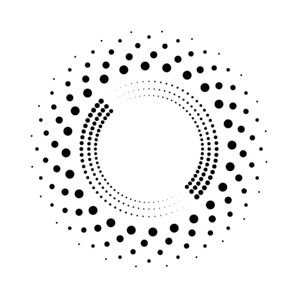 円形の抽象ブラックドット — ストックベクタ