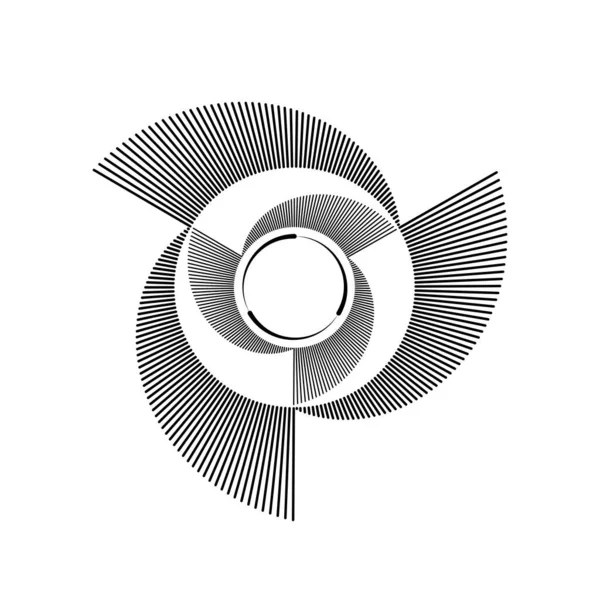 圆形的抽象黑线 — 图库矢量图片