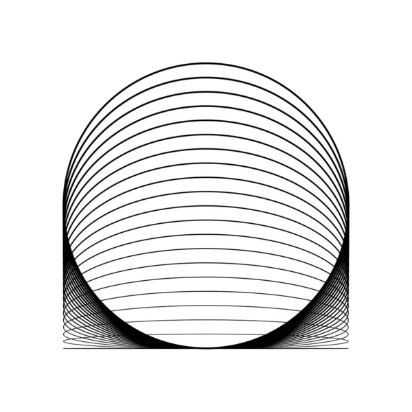 抽象变形的黑圈 — 图库矢量图片