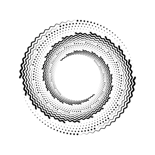 Linee Velocità Tratteggiate Astratte Forma Spirale — Vettoriale Stock