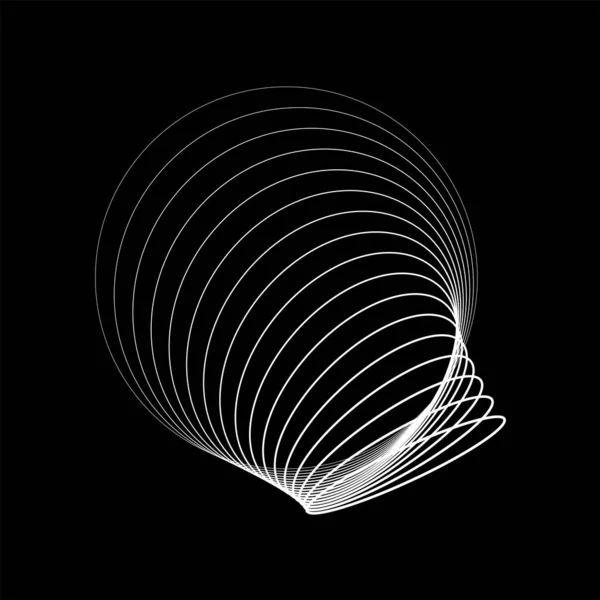 楕円形の抽象的な行 — ストックベクタ
