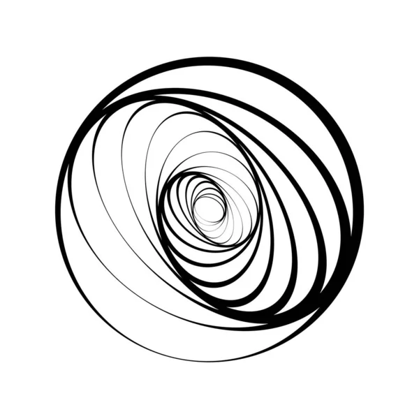 円形の抽象楕円線 — ストックベクタ
