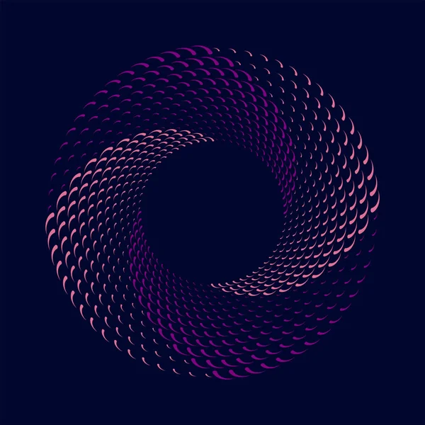 Ondes Demi Tons Rose Violet Abstraites Forme Spirale — Image vectorielle