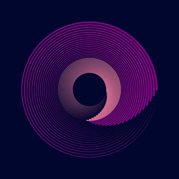 Abstrakta Rosa Och Violetta Linjer Spiralform — Stock vektor
