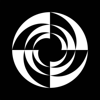 Çember şeklinde soyut beyaz oval çizgiler