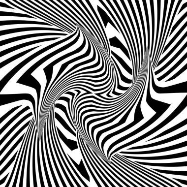 Siyah soyut çarpık çizgili çizgiler