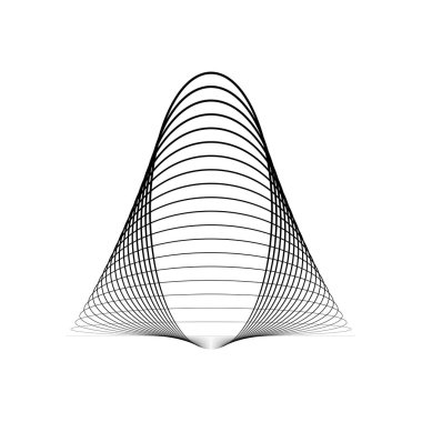 Çember biçiminde siyah eşmerkezli hız çizgileri
